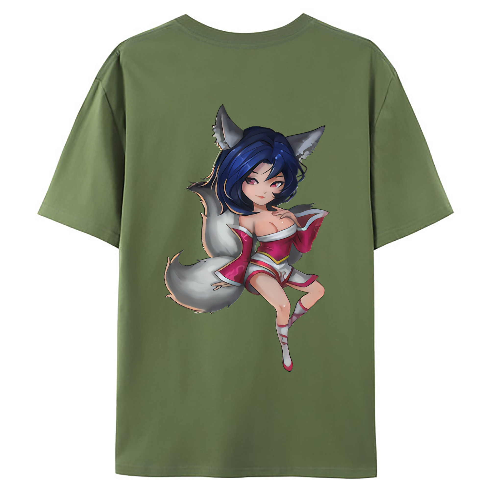 （画像用） リーグ・オブ・レジェンド League of Legends LOL 綿100％ メンズ半袖Tシャツ（バックプリント） 通気性